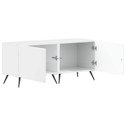 vidaXL TV Cabinet High Gloss White Engineered Wood