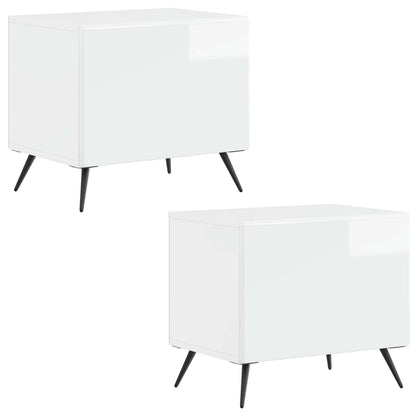 vidaXL TV Cabinet High Gloss White Engineered Wood