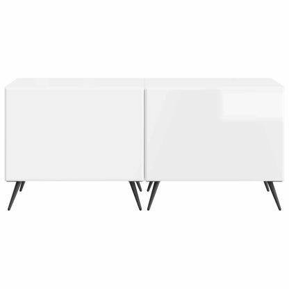 vidaXL TV Cabinet High Gloss White Engineered Wood