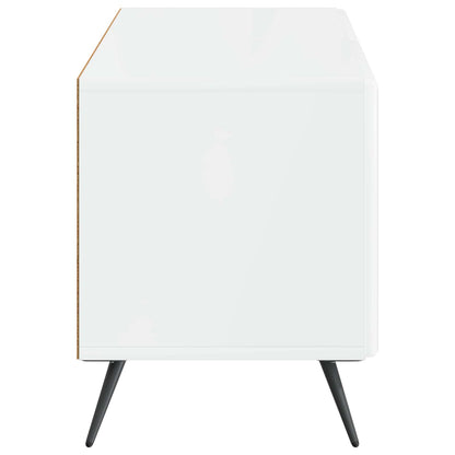 vidaXL TV Cabinet High Gloss White Engineered Wood