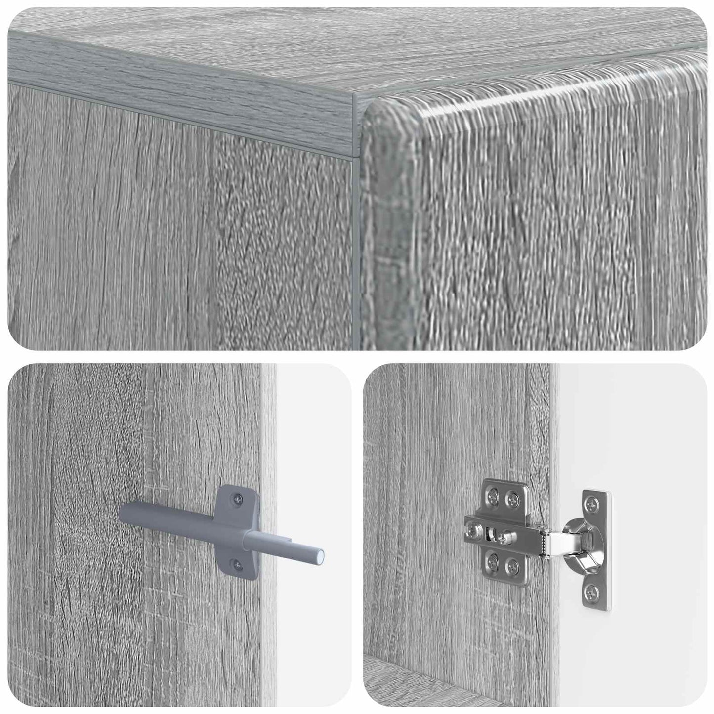 vidaXL TV Cabinet Grey Sonoma Engineered Wood