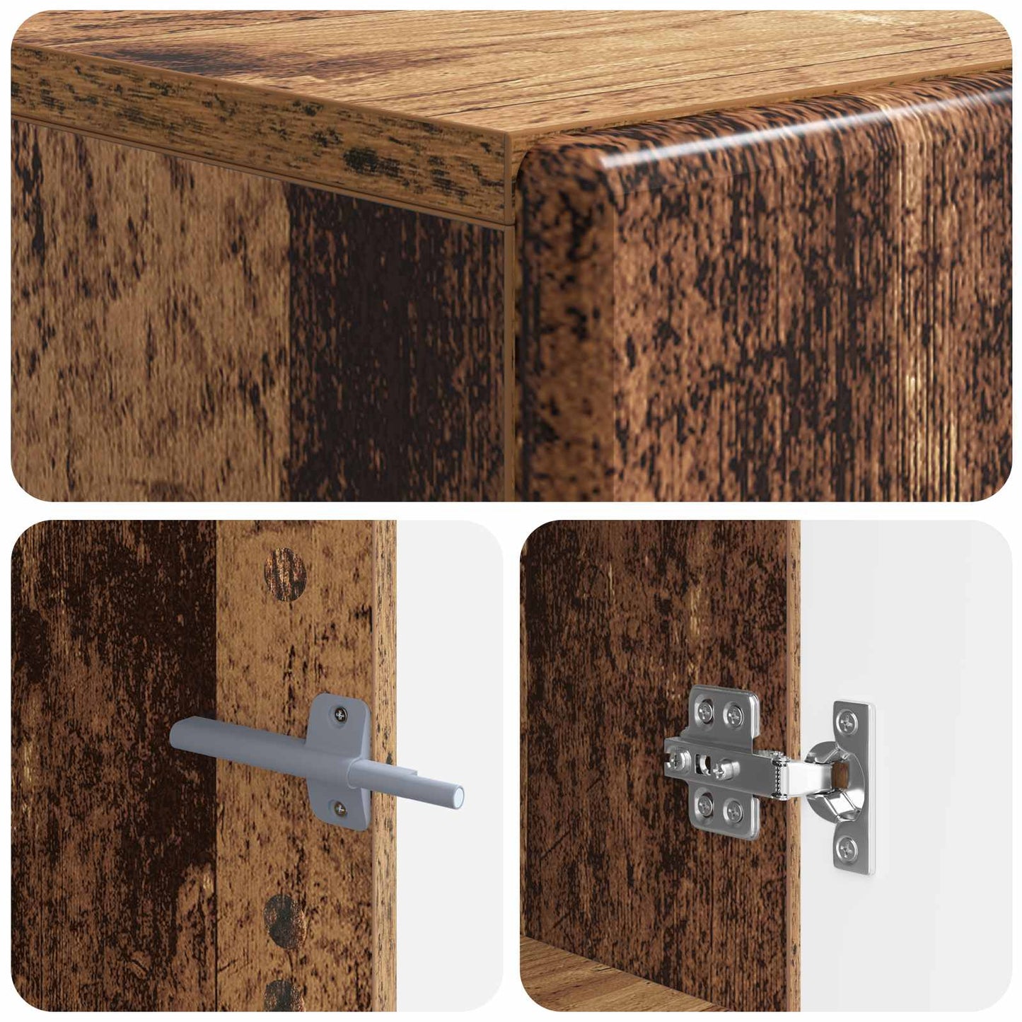 vidaXL TV Cabinet Old Wood Engineered Wood