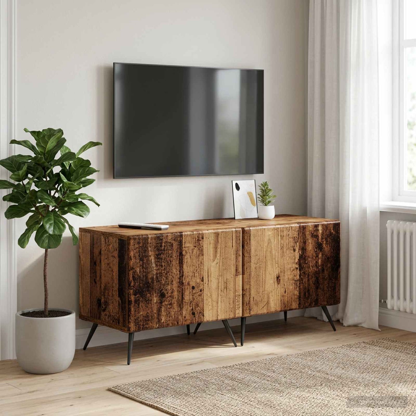 vidaXL TV Cabinet Old Wood Engineered Wood