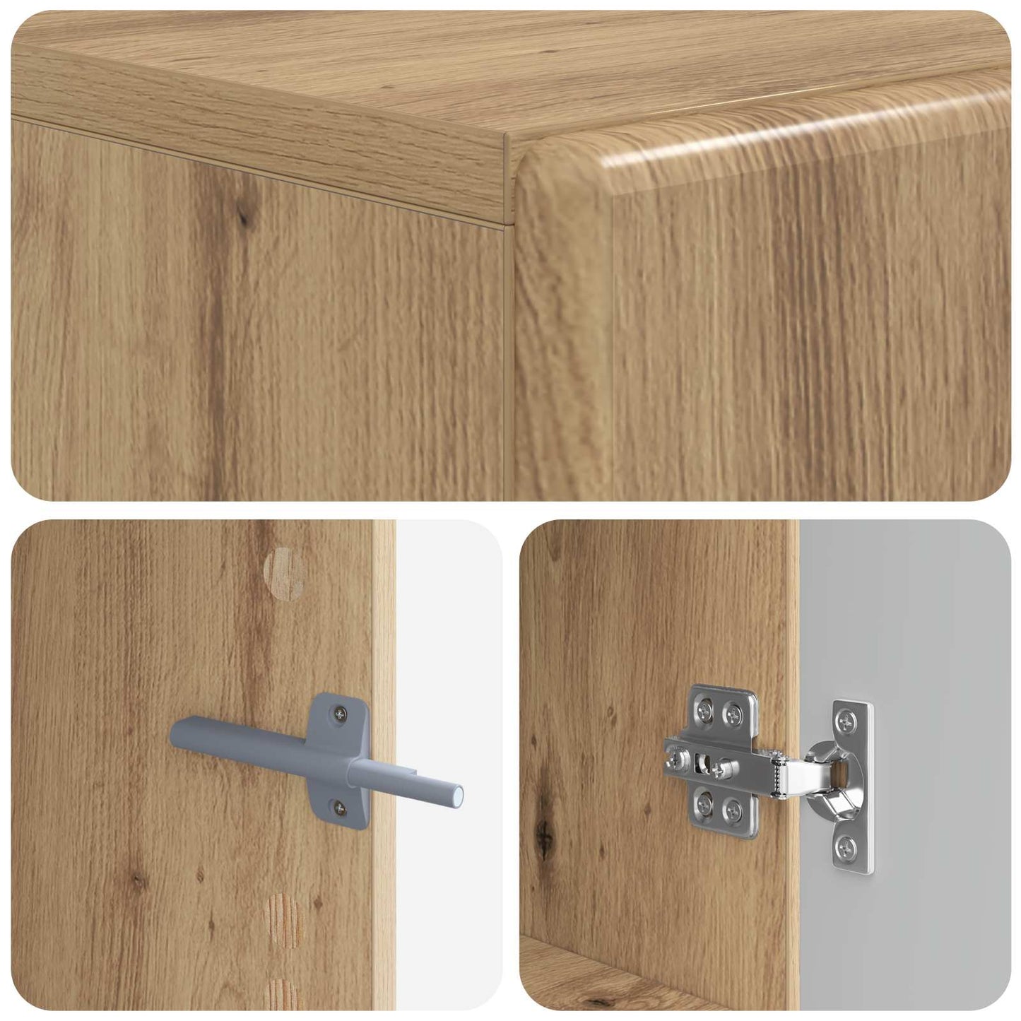 vidaXL TV Cabinet Artisan Oak Engineered Wood