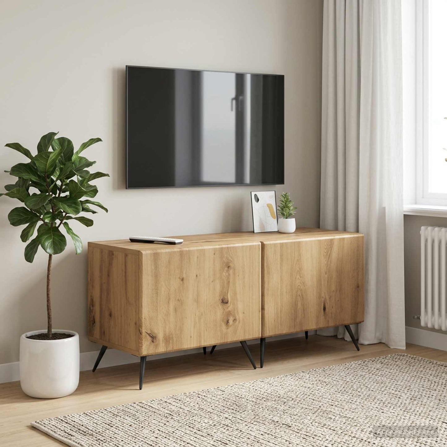 vidaXL TV Cabinet Artisan Oak Engineered Wood