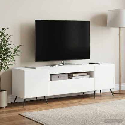 vidaXL LED TV Cabinet White Engineered Wood