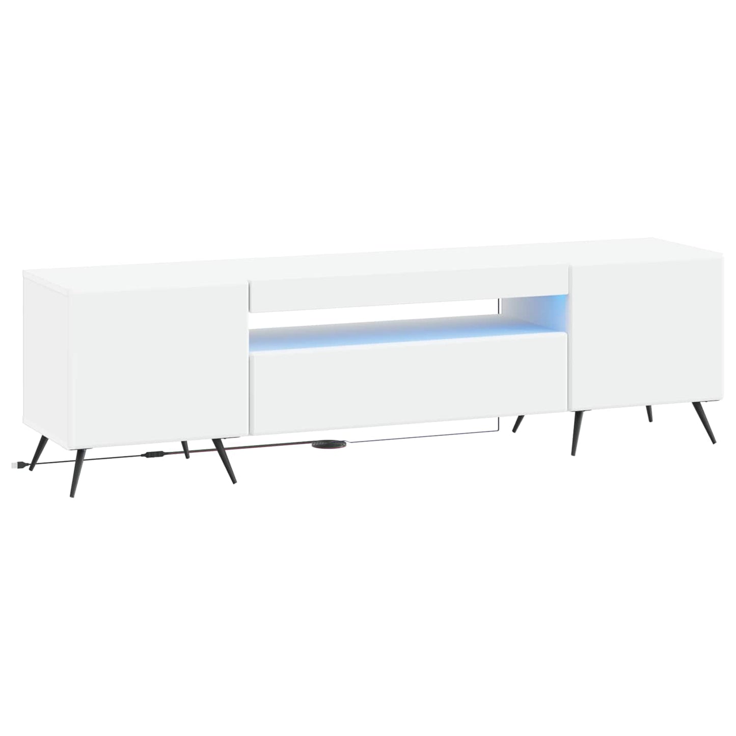 vidaXL LED TV Cabinet White Engineered Wood