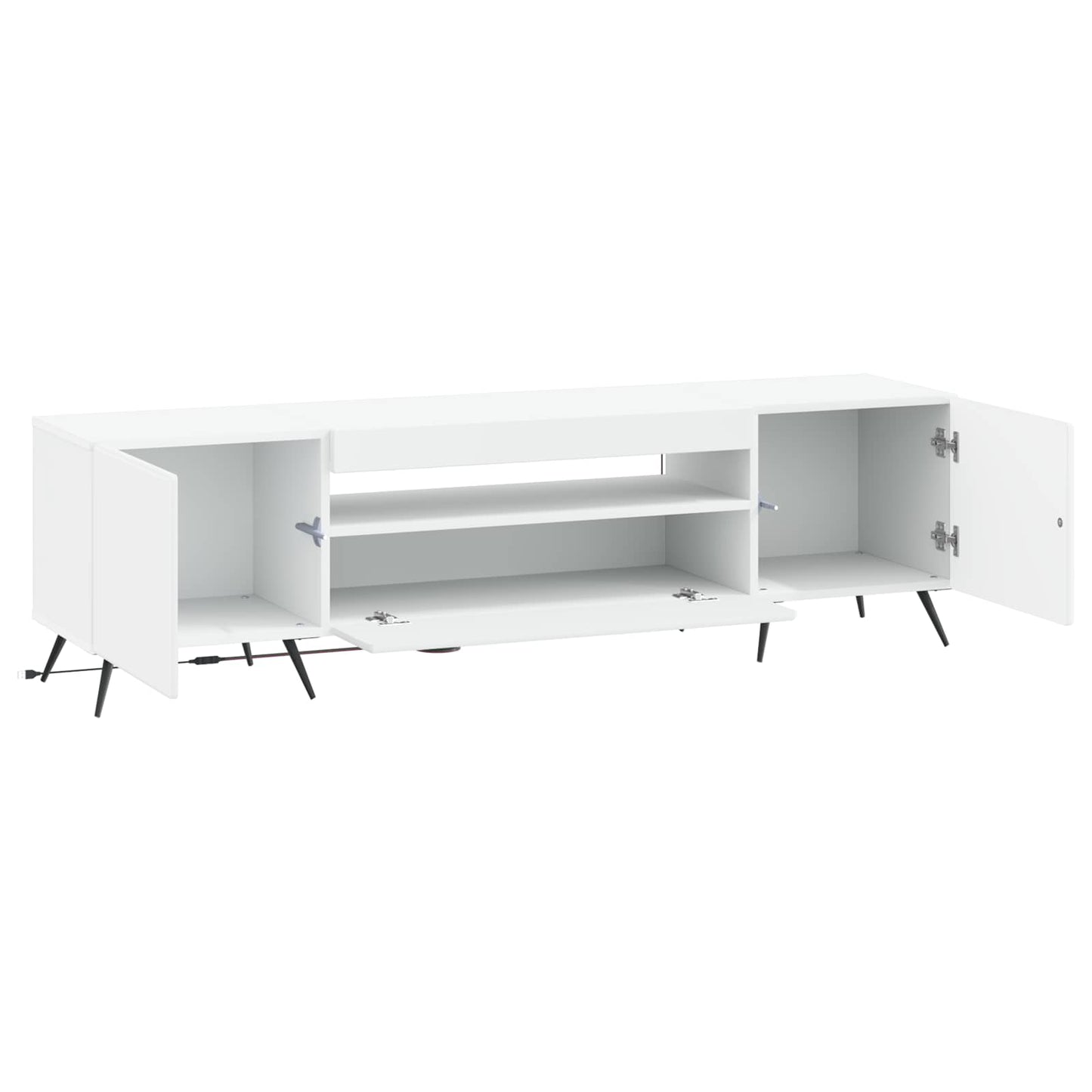 vidaXL LED TV Cabinet White Engineered Wood