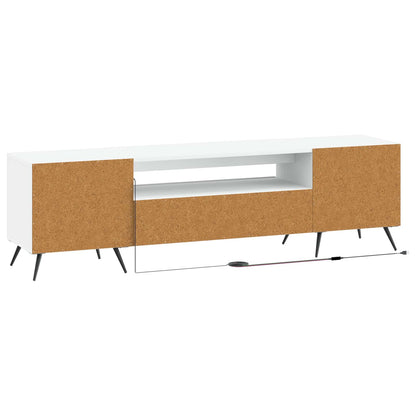 vidaXL LED TV Cabinet White Engineered Wood