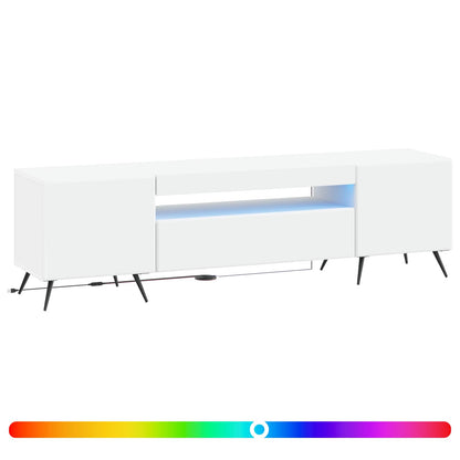 vidaXL LED TV Cabinet White Engineered Wood