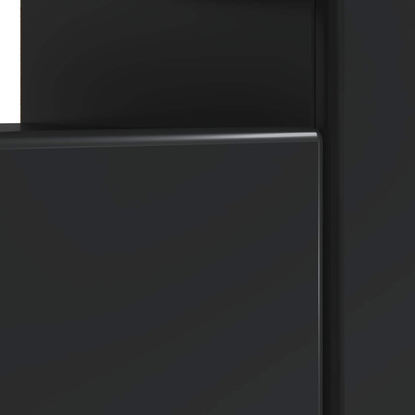 vidaXL LED TV Cabinet Black Engineered Wood