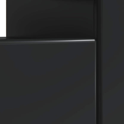 vidaXL LED TV Cabinet Black Engineered Wood