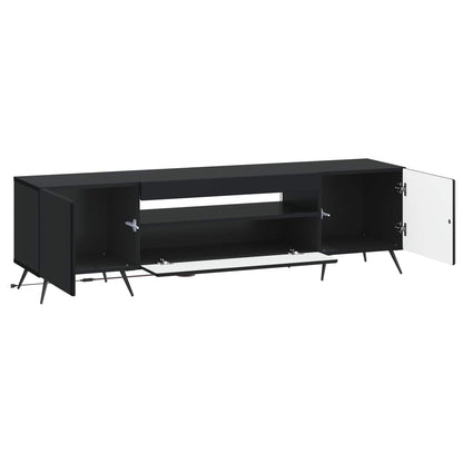 vidaXL LED TV Cabinet Black Engineered Wood