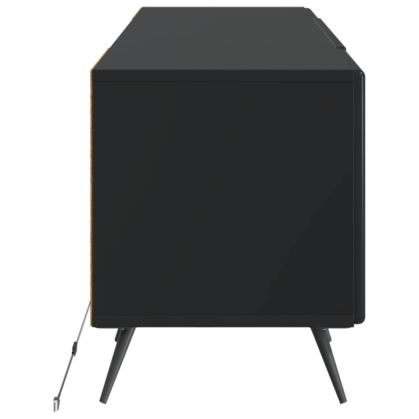 vidaXL LED TV Cabinet Black Engineered Wood