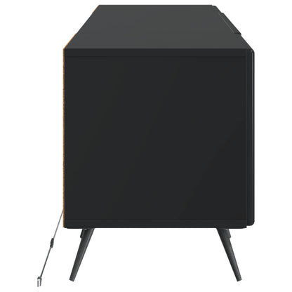 vidaXL LED TV Cabinet Black Engineered Wood