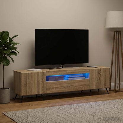 vidaXL LED TV Cabinet Sonoma Oak Engineered Wood