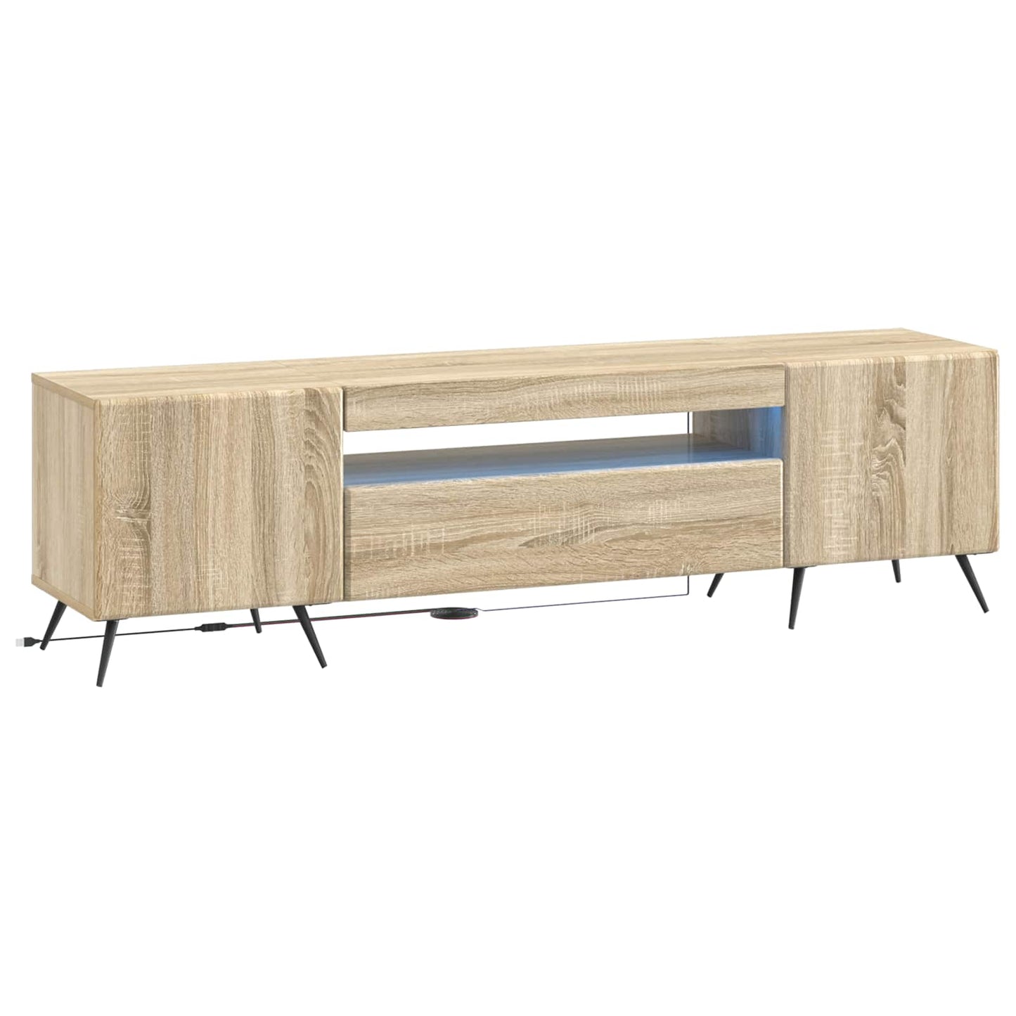 vidaXL LED TV Cabinet Sonoma Oak Engineered Wood
