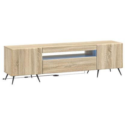 vidaXL LED TV Cabinet Sonoma Oak Engineered Wood