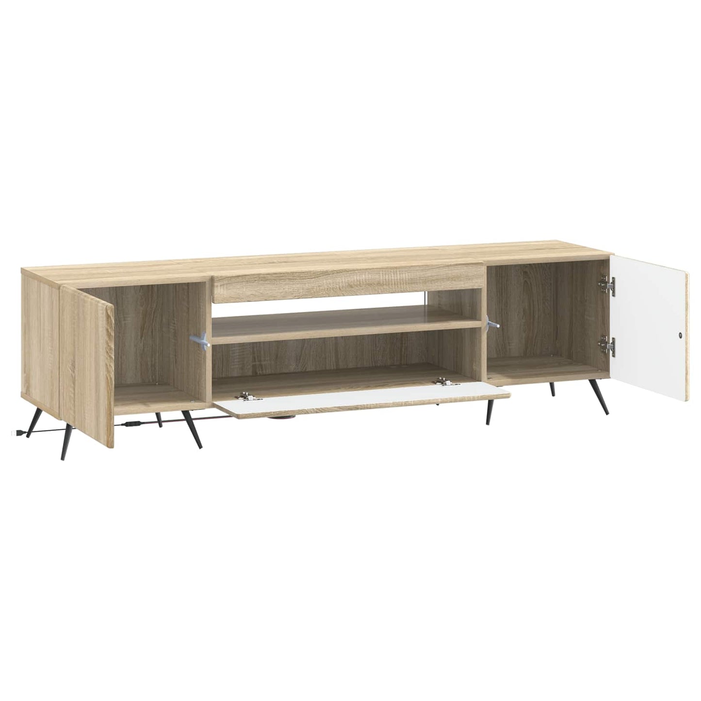 vidaXL LED TV Cabinet Sonoma Oak Engineered Wood