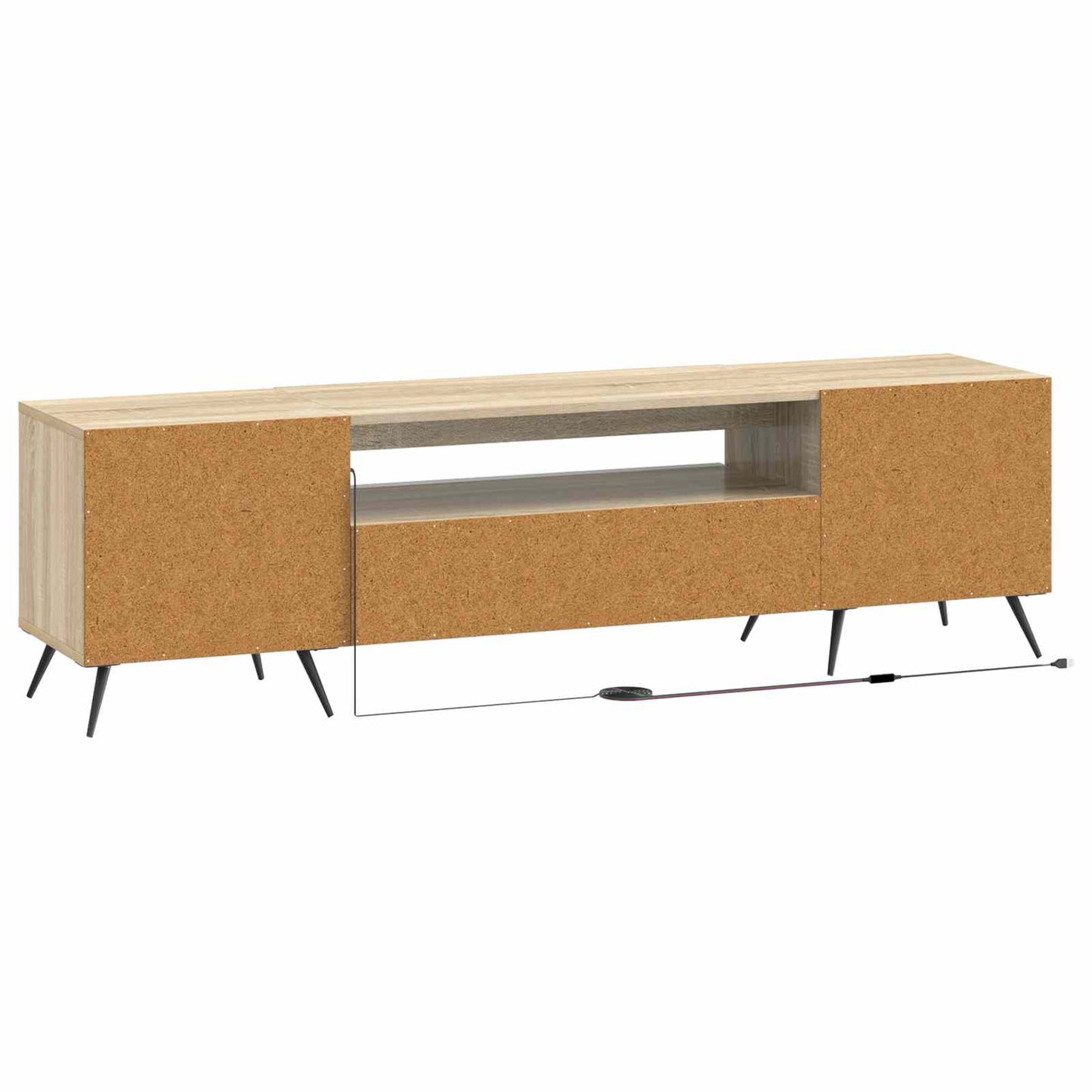 vidaXL LED TV Cabinet Sonoma Oak Engineered Wood