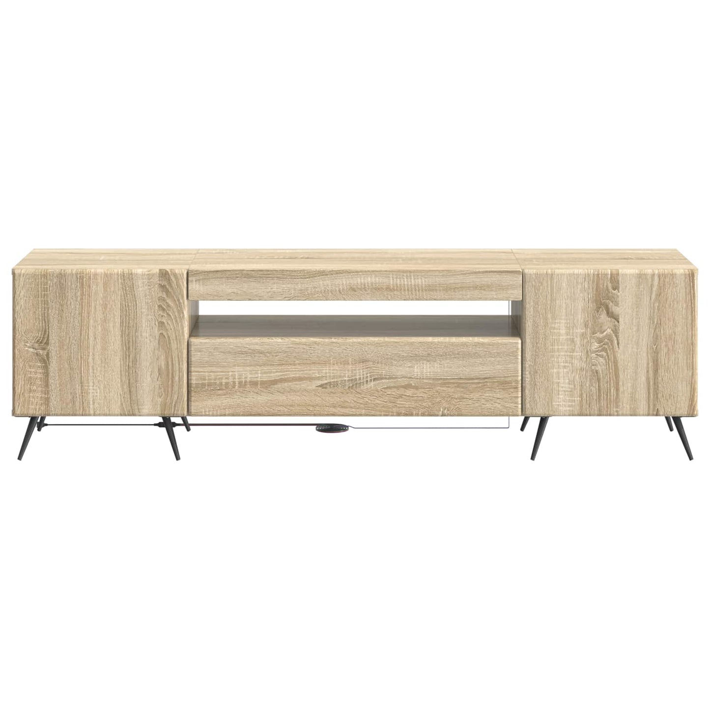 vidaXL LED TV Cabinet Sonoma Oak Engineered Wood