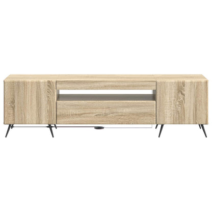 vidaXL LED TV Cabinet Sonoma Oak Engineered Wood