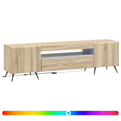 vidaXL LED TV Cabinet Sonoma Oak Engineered Wood