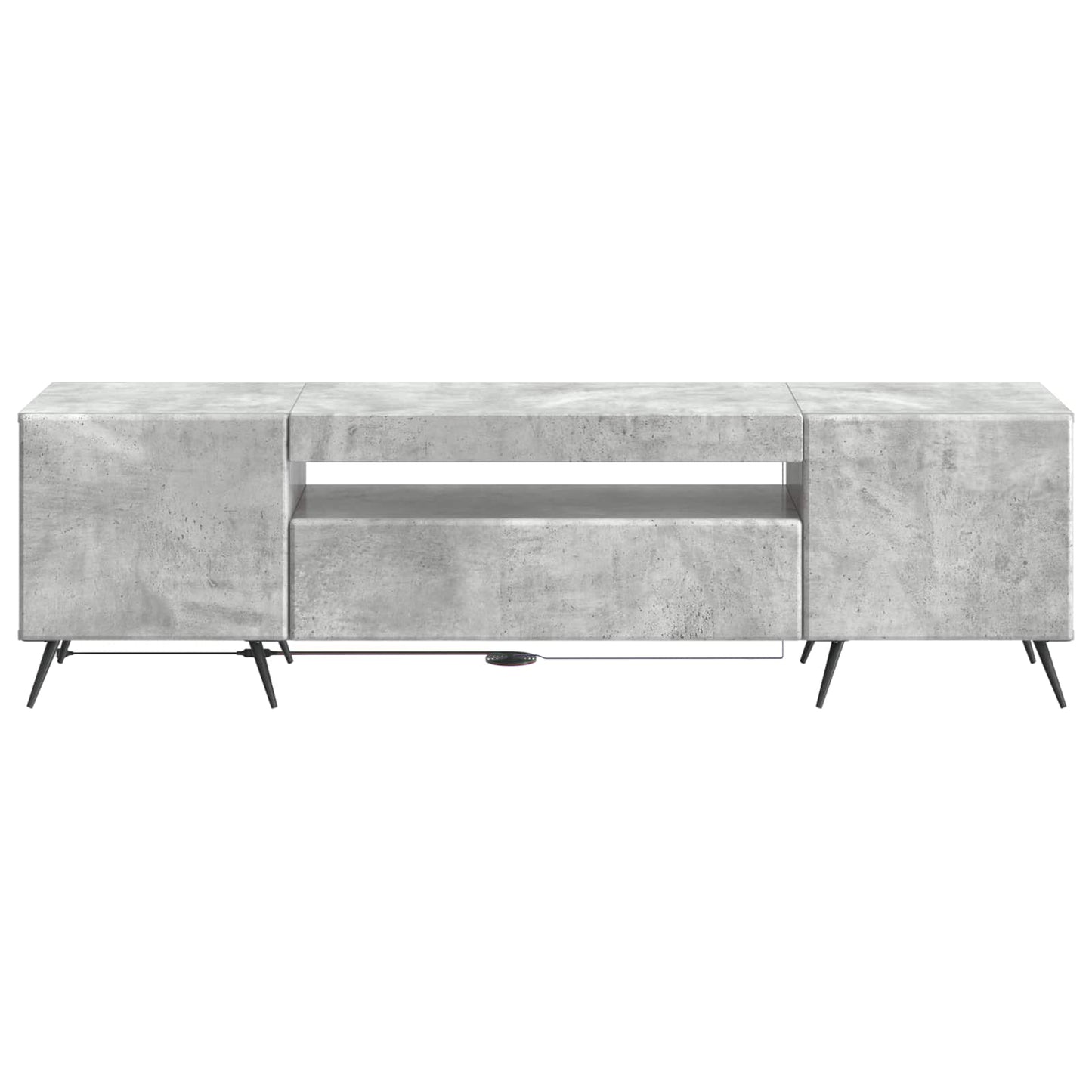 vidaXL LED TV Cabinet Concrete Grey Engineered Wood