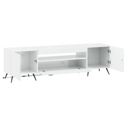 vidaXL LED TV Cabinet High Gloss White Engineered Wood