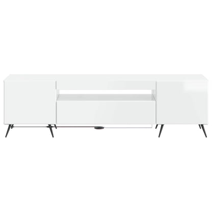 vidaXL LED TV Cabinet High Gloss White Engineered Wood