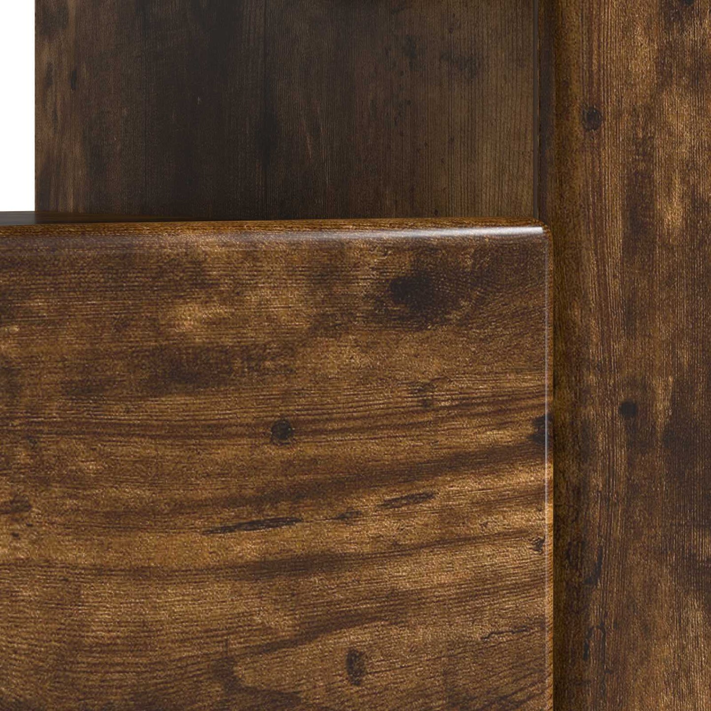 vidaXL LED TV Cabinet Smoked Oak Engineered Wood