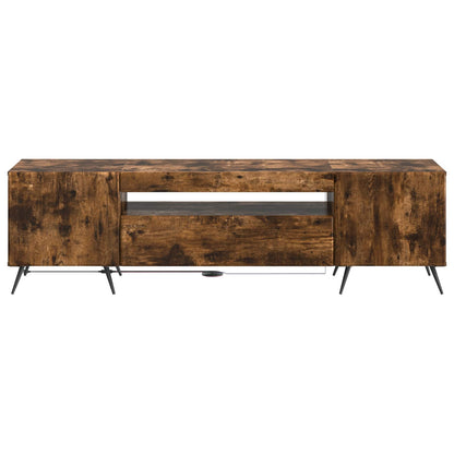 vidaXL LED TV Cabinet Smoked Oak Engineered Wood