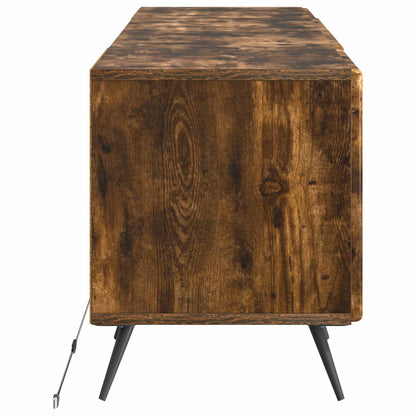 vidaXL LED TV Cabinet Smoked Oak Engineered Wood