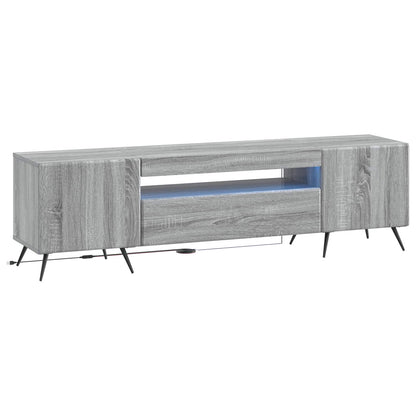 vidaXL LED TV Cabinet Grey Sonoma Engineered Wood