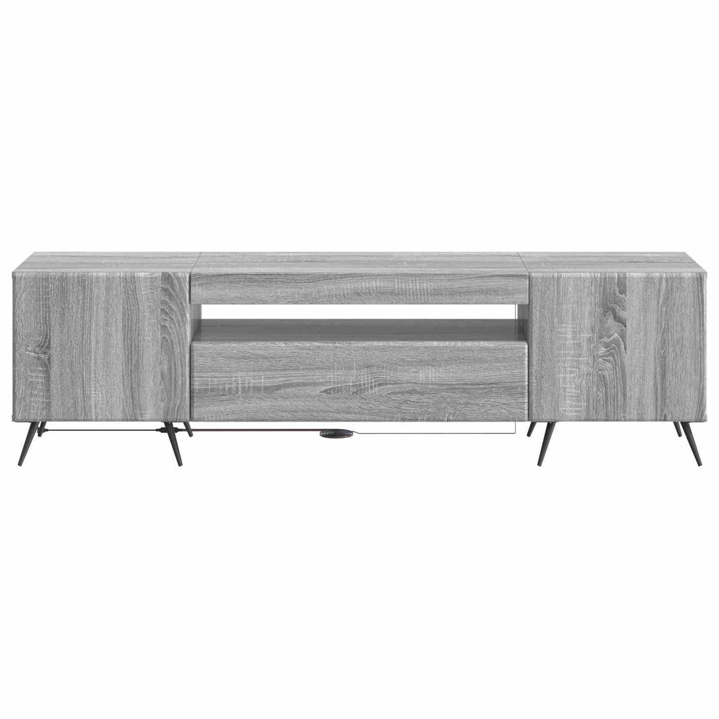vidaXL LED TV Cabinet Grey Sonoma Engineered Wood