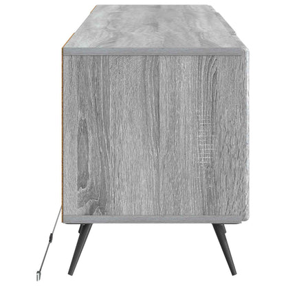 vidaXL LED TV Cabinet Grey Sonoma Engineered Wood