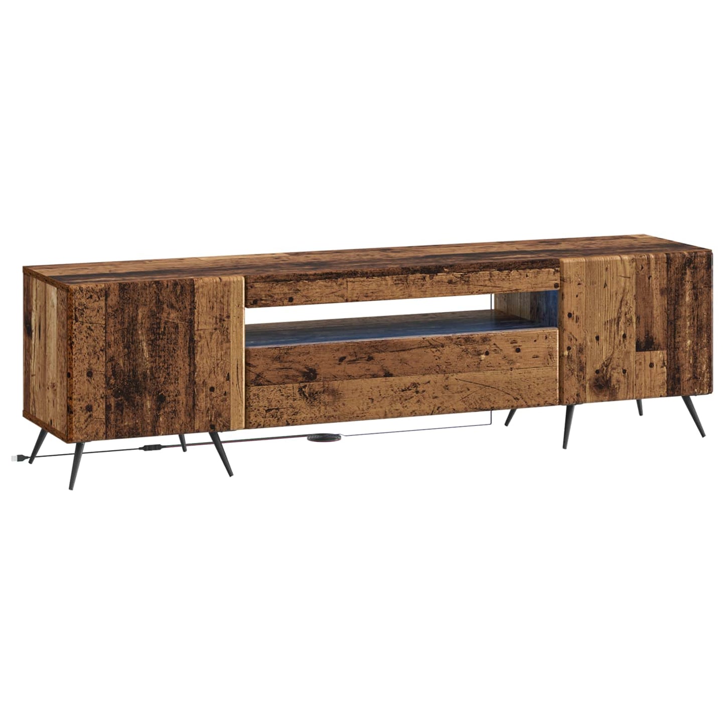 vidaXL LED TV Cabinet Old Wood Engineered Wood