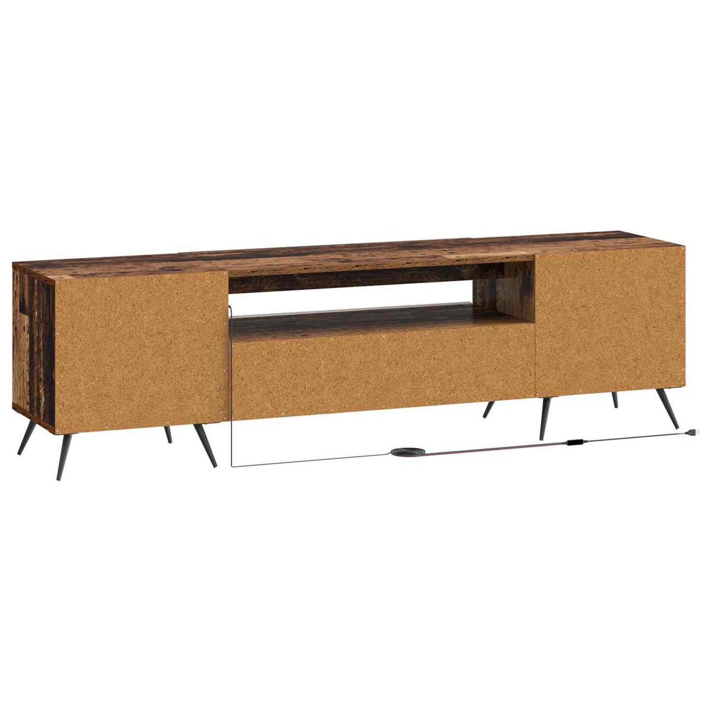vidaXL LED TV Cabinet Old Wood Engineered Wood