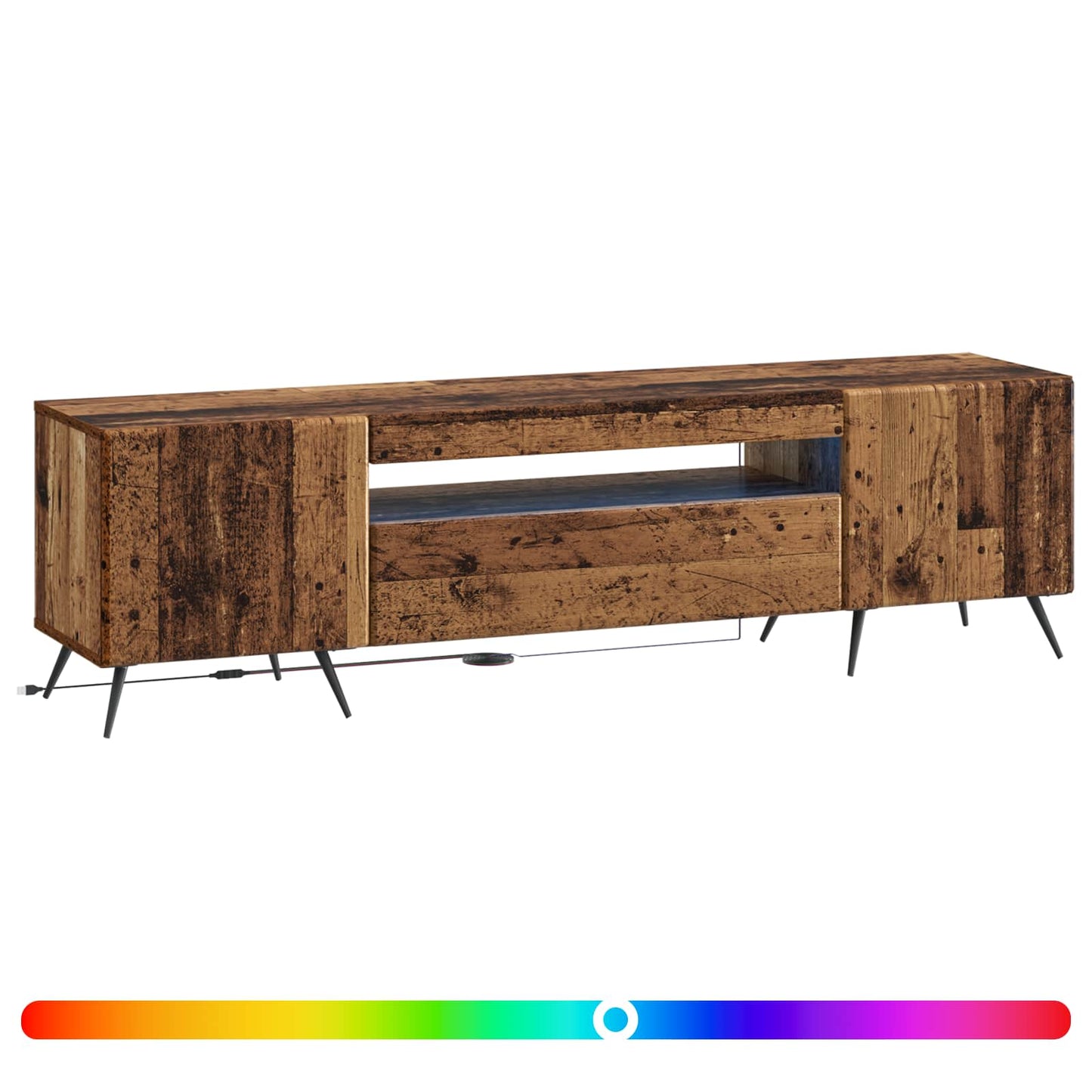 vidaXL LED TV Cabinet Old Wood Engineered Wood