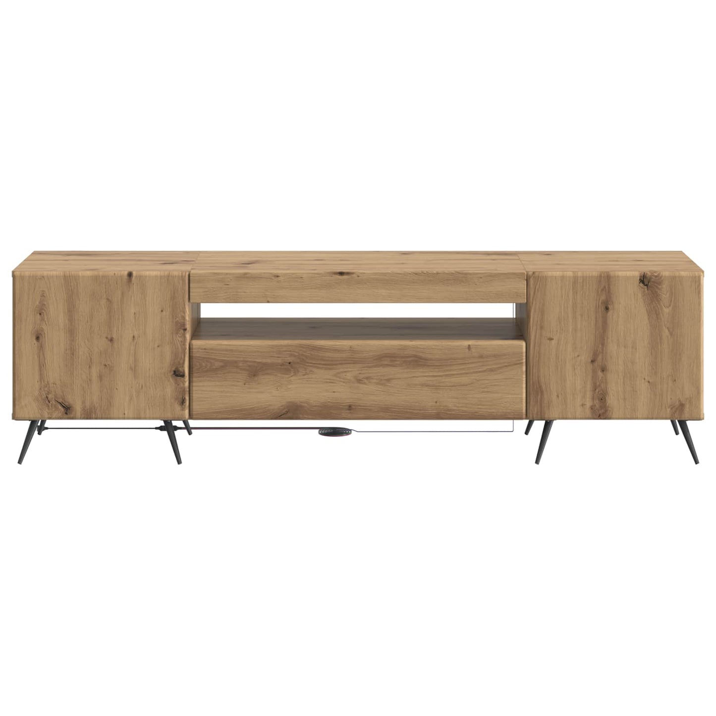 vidaXL LED TV Cabinet Artisan Oak Engineered Wood