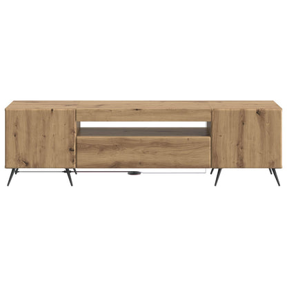 vidaXL LED TV Cabinet Artisan Oak Engineered Wood