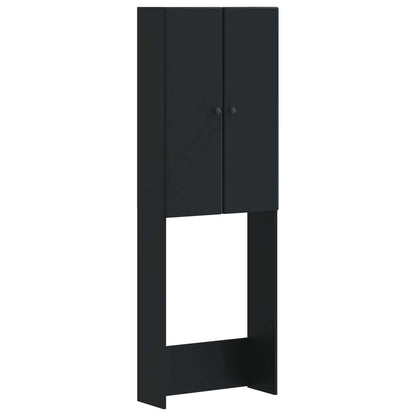 vidaXL Toilet Cabinet BREDA Black 66 x 25.5 x 190 cm Engineered Wood