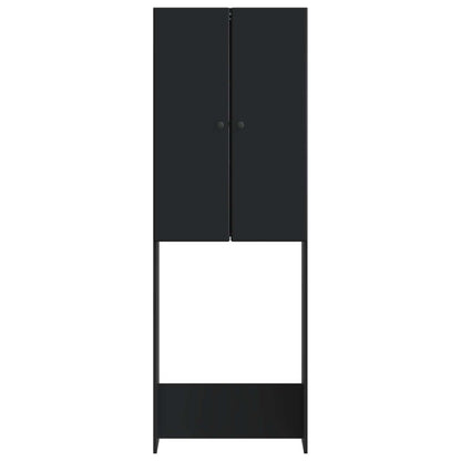 vidaXL Toilet Cabinet BREDA Black 66 x 25.5 x 190 cm Engineered Wood