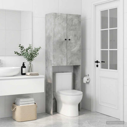 vidaXL Toilet Cabinet BREDA Concrete Grey 66 x 25.5 x 190 cm