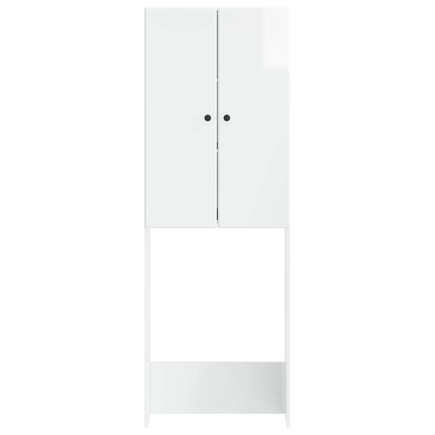 vidaXL Toilet Cabinet BREDA High Gloss White 66 x 25.5 x 190 cm