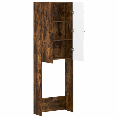 vidaXL Toilet Cabinet BREDA Smoked Oak 66 x 25.5 x 190 cm