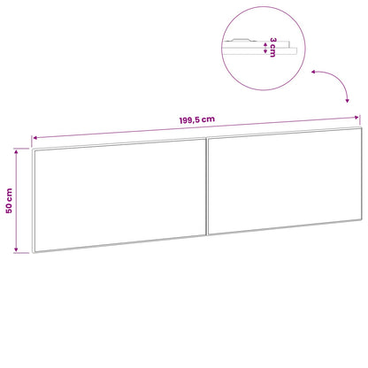 vidaXL Wall-Mounted Headboard BREDA White Engineered Wood