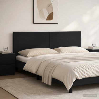 vidaXL Wall-Mounted Headboard BREDA Black Engineered Wood