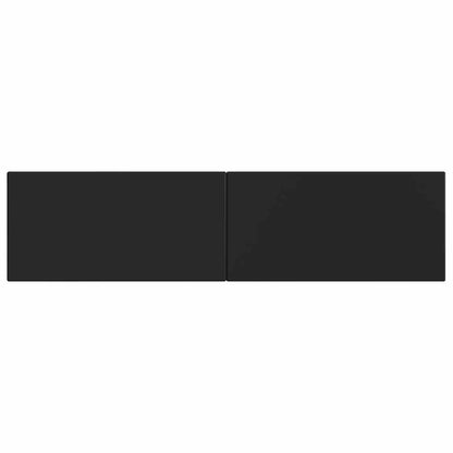 vidaXL Wall-Mounted Headboard BREDA Black Engineered Wood