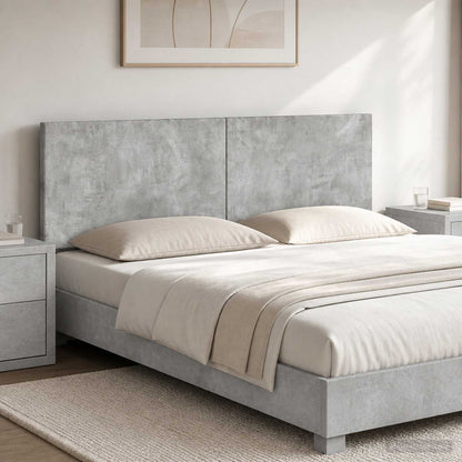 vidaXL Wall-Mounted Headboard BREDA Concrete Grey Engineered Wood